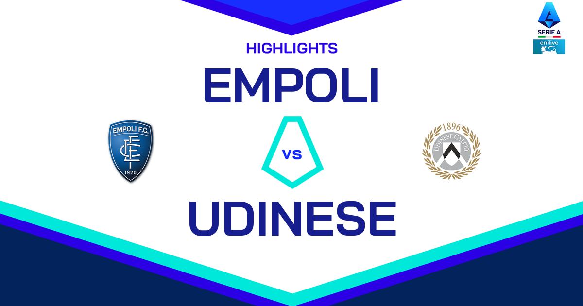 Highlight Empoli - Udinese del 25 novembre 2024 - Lega Serie A