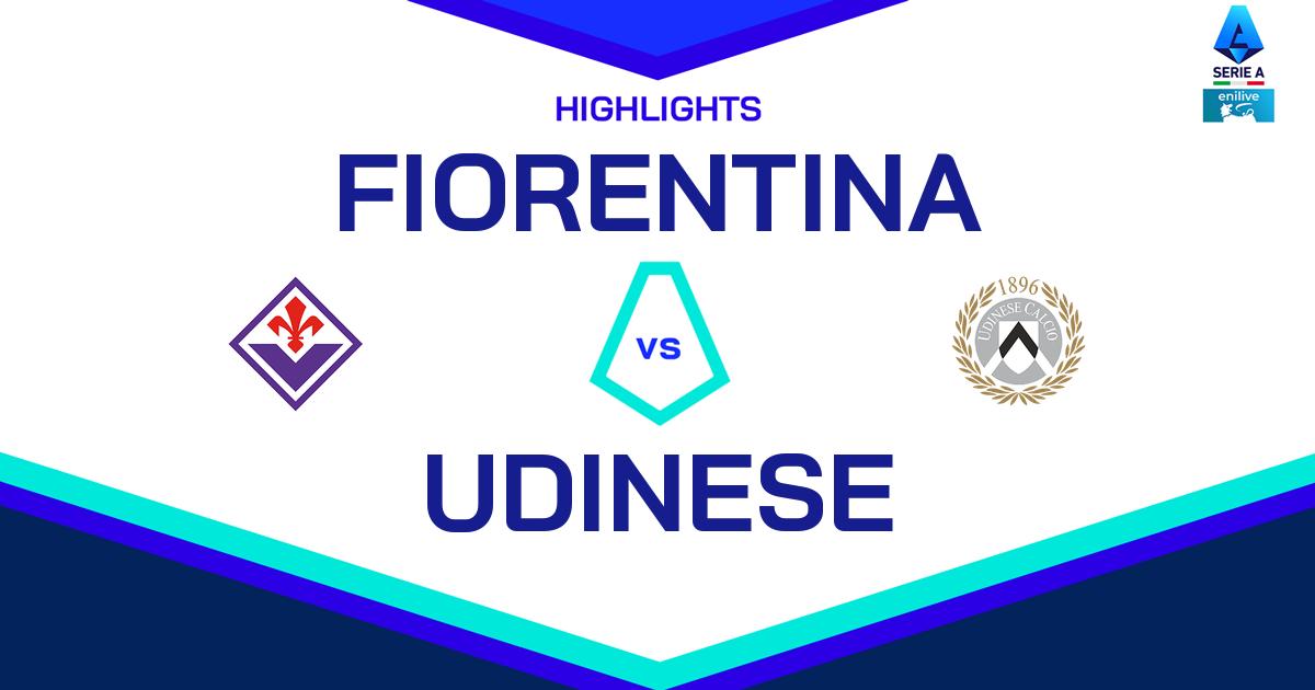 Highlight Fiorentina - Udinese del 22 dicembre 2024 - Lega Serie A