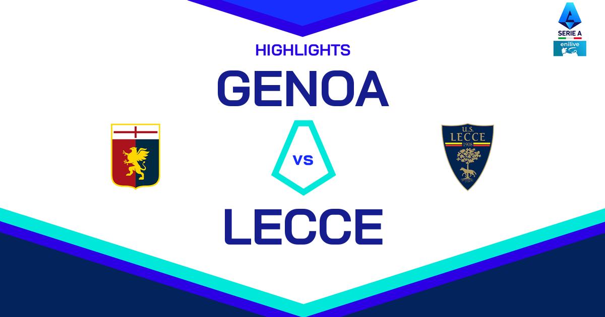 Video e Highlights di Genoa-Lecce 2-1