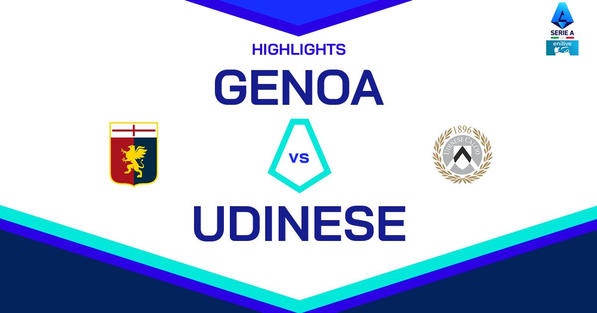 Highlight Genoa - Udinese del 6 aprile 2025 - Lega Serie A