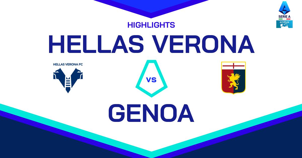 Highlight Hellas Verona - Genoa del 13 aprile 2025 - Lega Serie A