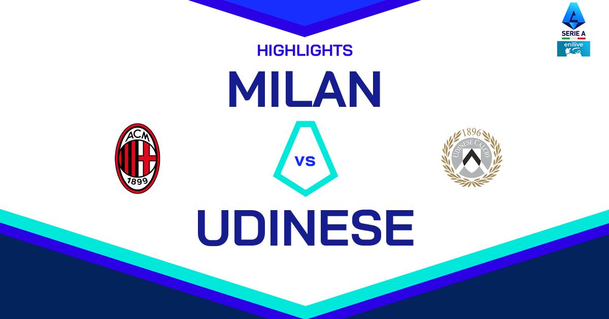 Highlight Milan - Udinese del 19 ottobre 2024 - Lega Serie A