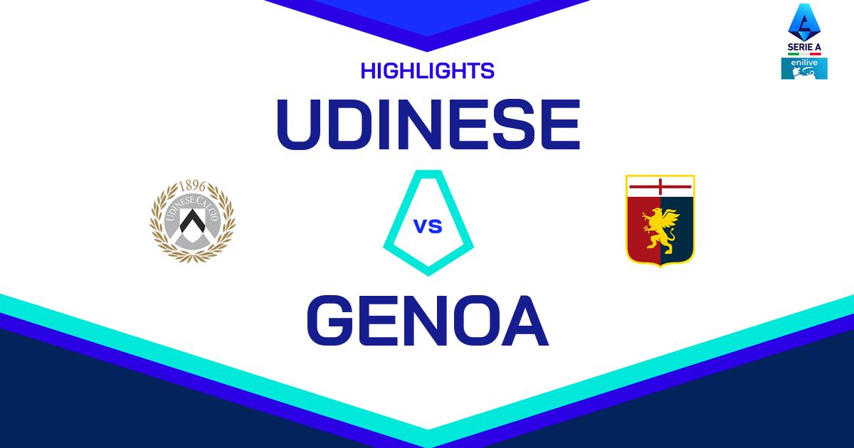 Highlight Udinese - Genoa del 1 dicembre 2024 - Lega Serie A