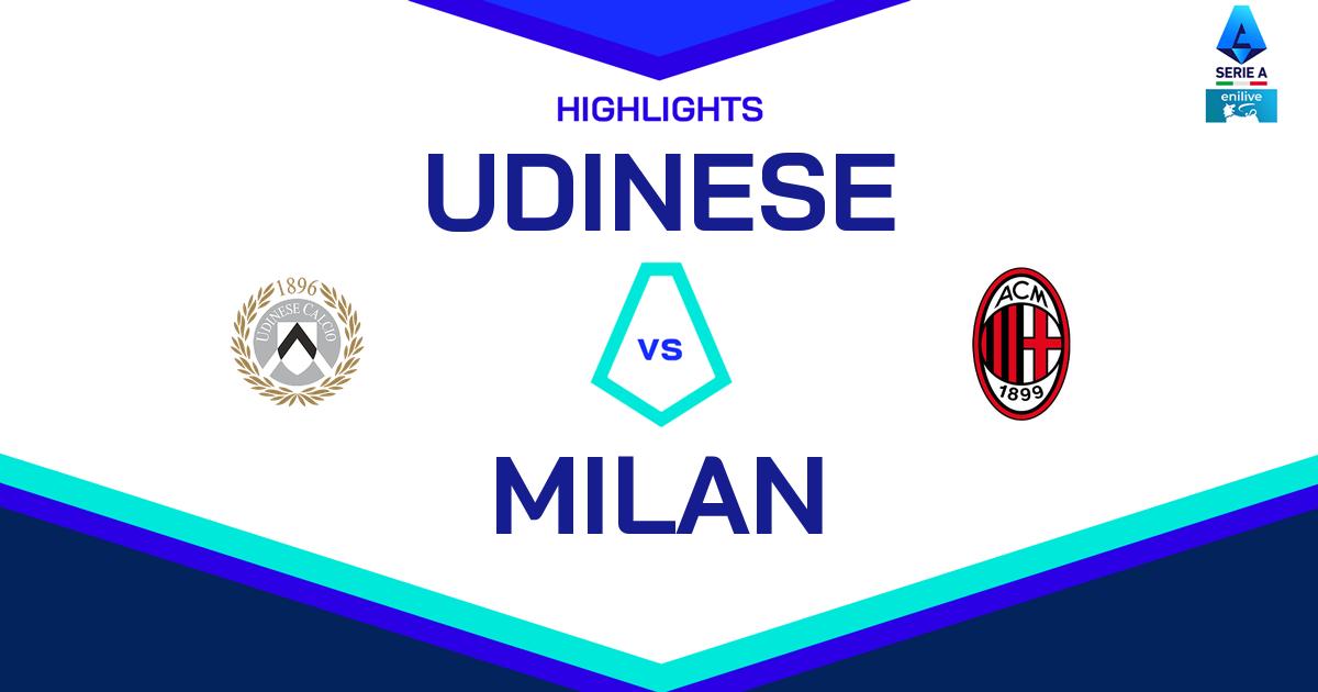 Highlight Udinese - Milan del 13 aprile 2025 - Lega Serie A