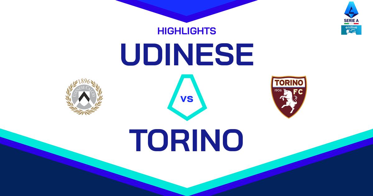 Highlight Udinese - Torino del 29 dicembre 2024 - Lega Serie A